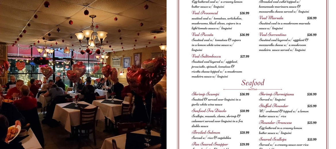 Alfredo’s Restaurant Menu
