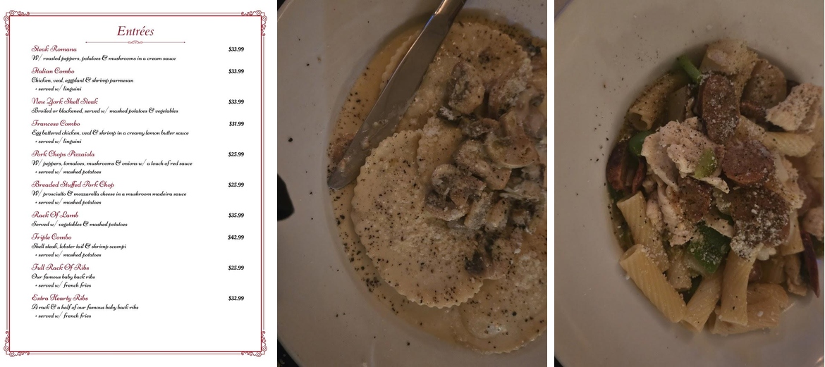 Alfredo’s Restaurant Menu